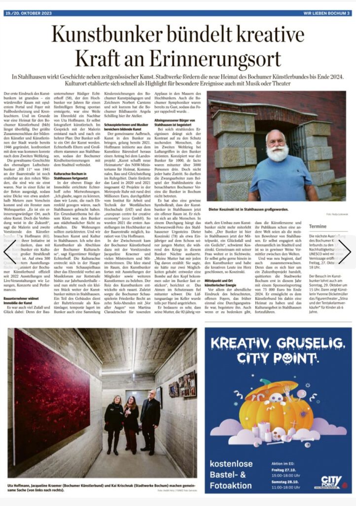 waz 19-10-2023 kunstbunker buendelt kreative kraft an erinnerungsort